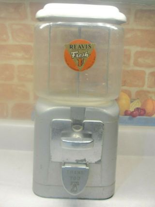 Vintage Reavis,  Oak National 1 Cent Gumball Machine Peanut,  Candy Bell National