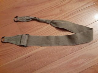 Us Army Ww2 Musette Bag M - 1936 Khaki General Purpose Shoulder Strap Cond.