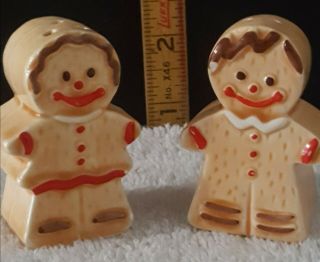 Vintage Gingerbread Christmas Salt And Pepper Shakers
