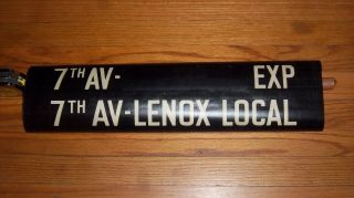 Vintage Nyc Subway Sign R14 Irt Collectible Roll Sign 7th Ave Express Local Ny
