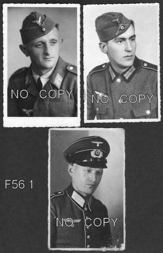 Rppc Real Photo Pc Wwii,  Ww2 German Soldiers,  3 Cards,  Top
