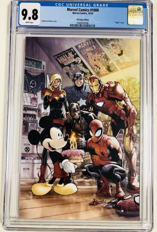 Marvel Comics 1000 - Cgc 9.  8 - D23 Variant - 1st Mickey Mouse On Marvel Cover