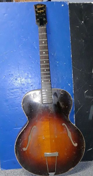 Vintage Gibson L - 50 Guitar Banner Logo 1943 For Restoration