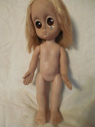 Vtg Creepy 1965 Hasbro Little Miss No Name Doll Tear No Clothes