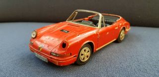 Schuco Tin Toy Porsche 911 Targa - Made In Germany - 1081