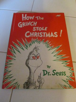 Vtg 1957 Hc How The Grinch Stole Christmas By Dr Seuss