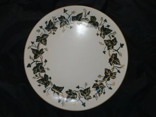 Vintage Large Round Metal Tin Tray Serving Platter 19 " Leaf Pattern