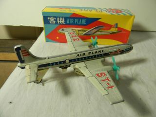 1960 ' S RED CHINA AIRPLANE TIN FRICTION 2