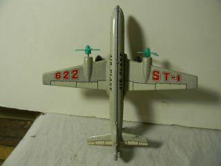 1960 ' S RED CHINA AIRPLANE TIN FRICTION 3