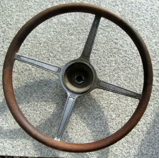 1920s Era Buick Wood Steering Wheel Vintage.