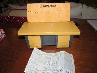 Vintage 1969 Ideal Toys Power Mite Work Bench & Building Plans