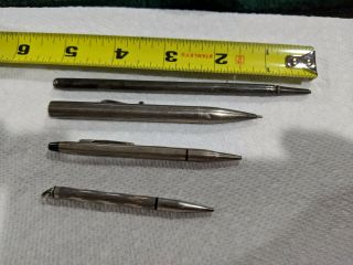 Vintage Sterling Silver Mechanical Pencil Lit Of 4