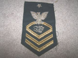 Post Wwii Us Navy,  Senior Chief Petty Officer,  Radioman,  Blue,  Bullion