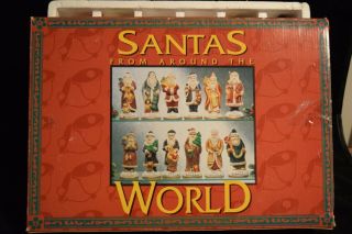 Vintage Santas From Around The World Porcelain Figurines