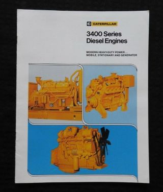 1981 Caterpillar " 3406 3408 3412 Diesel Engine " Mobile Stationary Gener Brochure