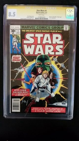 Star Wars 1 Cgc 8.  5 Ss Signed Stan Lee Marvel A Hope White Pages
