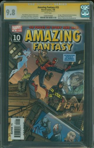 Fantasy 15 Cgc Ss 9.  8 1st Appearance Of Amadeus Cho Signed By Greg Pak