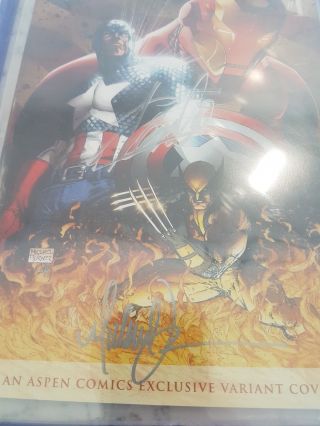 Civil war Variant 1 9.  8 Signed by Stan Lee And Michael Turner 3