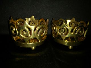 Brass Candle Holders Set Of Two