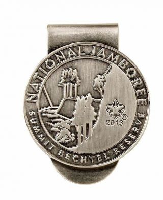 Boy Scout 2013 Silver Plated National Jamboree Summit Money Clip World Jam Site