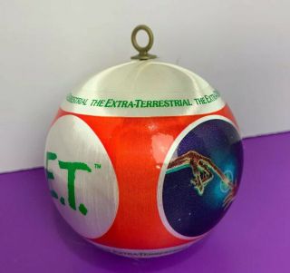 Vintage Et Extra Terrestrial 1982 Satin Christmas Ornament Ball E.  T.  Universal