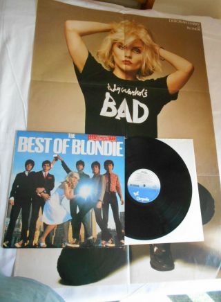 Best Of Blondie Debbie Harry Lp 1st Press Plus Giant Poster Andy Warhol
