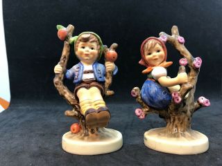 Goebel Hummel Apple Tree Girl And Boy 141 3/0 142 3/0 Figures Figurines Germany