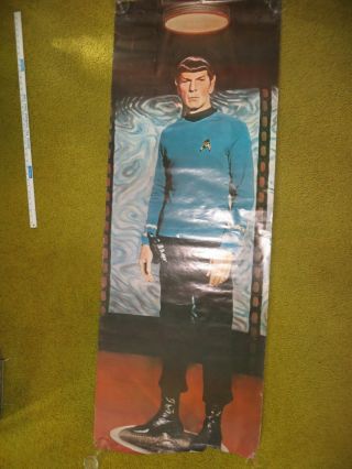 Vintage 1976 Spock Poster,  Life Size,  Door Size,  Star Trek,  Leonard Nimoy