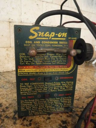 Snap - On Vintage Mt640 Coil Condenser Tester With Box