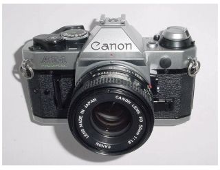 Vintage Canon Ae - 1 Program 35mm Slr Film Camera Fd 50mm 1:1.  8 Lens 321az Flash
