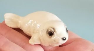 Vintage Goebel W.  Germany Porcelain Baby White Seal Figurine
