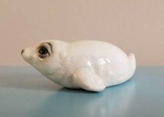 Vintage GOEBEL W.  Germany Porcelain Baby White Seal Figurine 2
