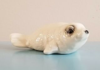 Vintage GOEBEL W.  Germany Porcelain Baby White Seal Figurine 3