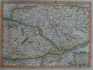 Ungheria Transilvania - Coloured Copper Engraving Map - Magini Hungary - 1620