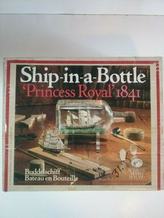 Ship - In - A - Bottle Glass Princess Royal 1841 Germany Buddelschiff Models Nib