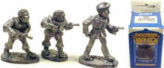Vintage Doctor Who Miniature Boxed Set Of 3 Unit Troops/sgt Benton Fasa - 9506