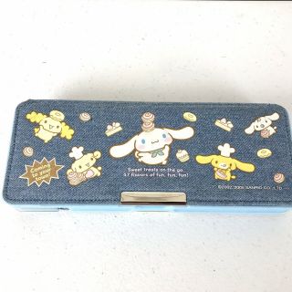 Sanrio Hello Kitty Cinnamoroll Denim 2side Multi - Function Pencil Case Holder Box