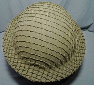 Wwii British Canadian Made Od7 Green 1/2 " Helmet Nets For Brodie Us Army M1 Gr 2
