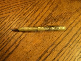 Vintage Mechanical Pencil Bourret Hardware & Gas Co Lp Gas Kimball Nebr