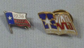 1936 Texas Centennial – 1986 Sesquicentennial Lapel/hat Pins