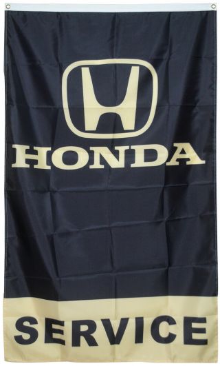 Honda Service Flag 3x5 Blue Vertical Banner