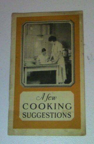 Vintage Cookbook Crisco A Few Cooking Suggestions Proctor And Gamble 1926