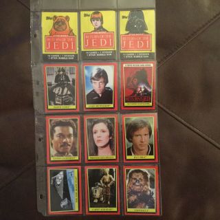 Vintage Star Wars 1983 Return Of The Jedi 132 Collector Card Set Series 1