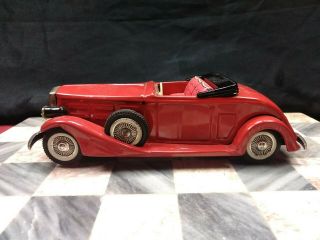 Vintage 1950 ' s Red 1933 Cadillac Convertible BANDAI Tin Litho Friction Car NM 2