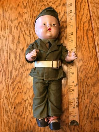 World War 2 Ww2 Army Doll Vintage Rare,  World War Ii