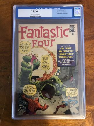 Fantastic Four 1 Cgc 8.  5 Golden Record 1966 Reprint Of 1961 Marvel Coming To Mcu
