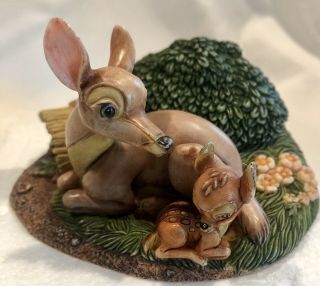 Disney Harmony Kingdom Bambi And Mother “newborn Fawn” - Limited Edition Of 1500