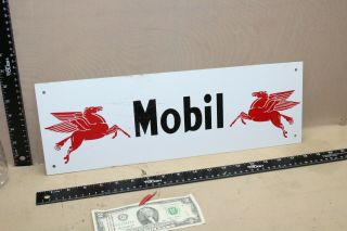Mobil Service Station Pegasus Painted Tin Metal Sign Gas Oil Garage Barn Farm 66