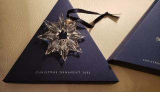 Ltd Ed 2003 Swarovski Crystal Star Annual Christmas Tree Ornament W Box 622498