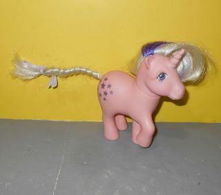 1983 Hasbro My Little Pony G1 Unicorn Twilight Pink White & Purple Hair 1st Gen